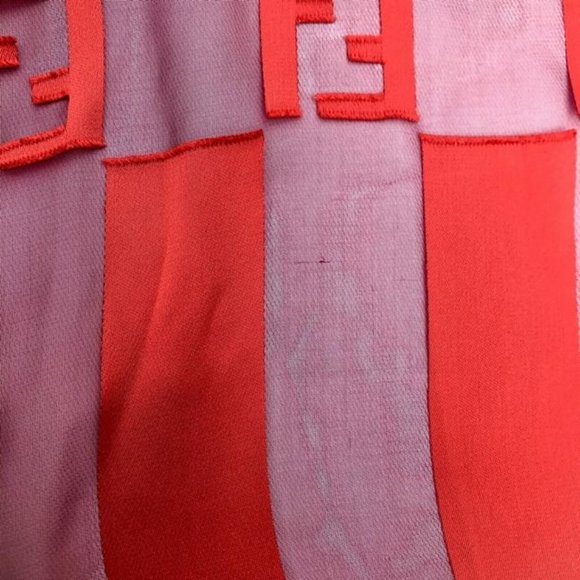 Fendi Purple and Red Zucca Print Logo Scarf - Picture 4 of 4